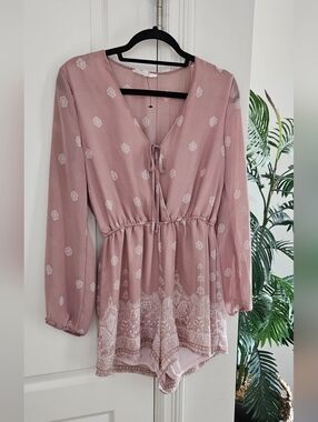 Love Tree Los Angeles Mauve Pink Romper